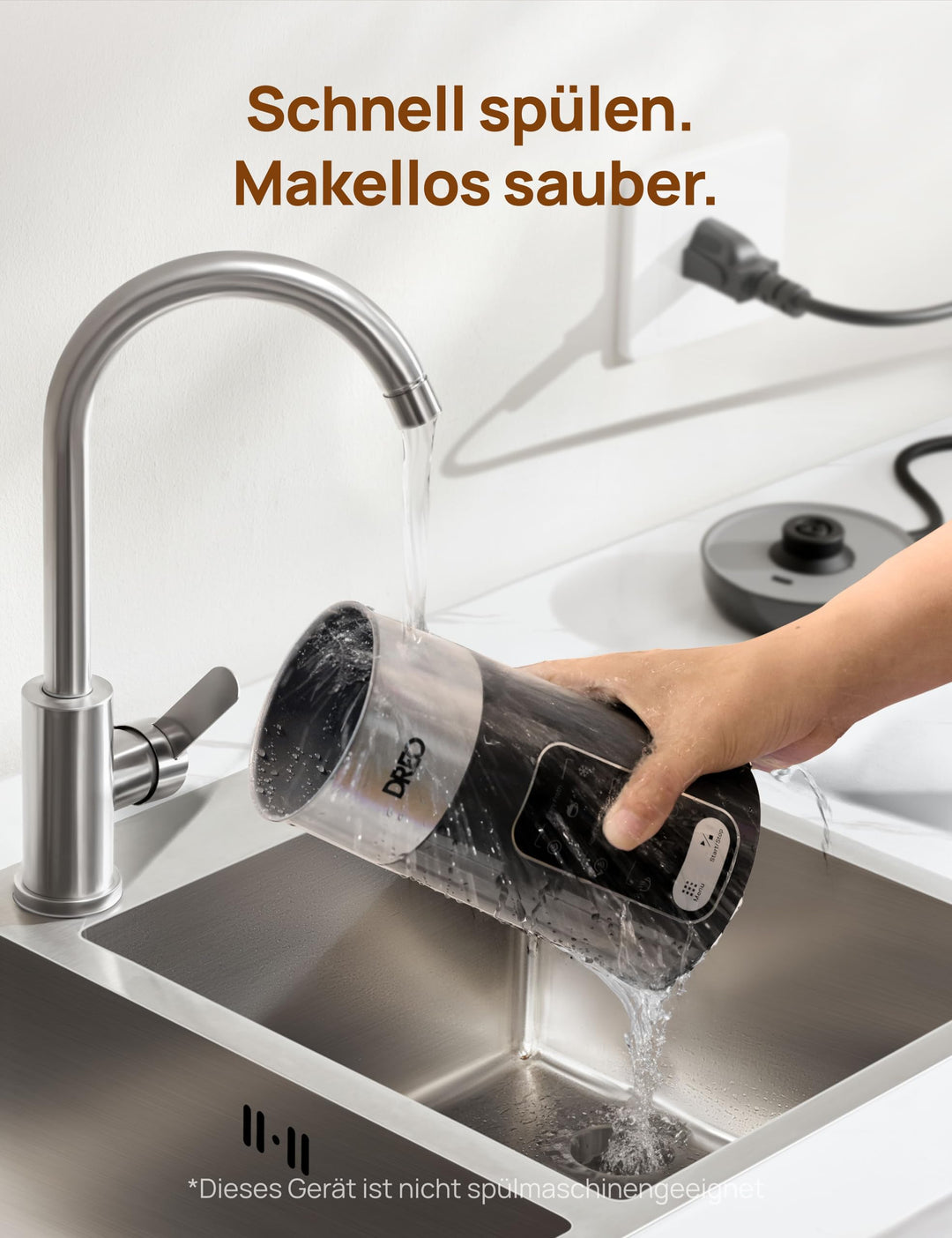 Milchaufschäumer Elektrisch 8-in-1 Edelstahl 270ml Warm &amp; Kalt - Bild 7