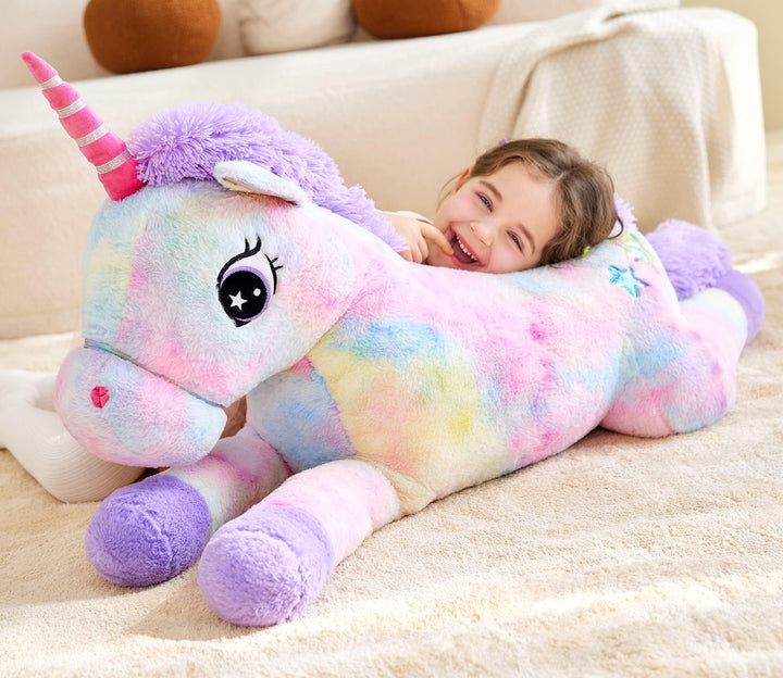 Einhorn Plüschtier XXL 110cm Riesen Kuscheltier bunt - Bild 7