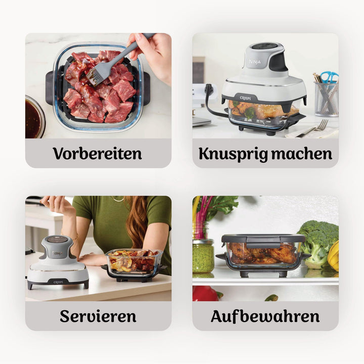 Heissluftfritteuse tragbar 3,8 l + 1,4 l Glas mit Tasche - Bild 8
