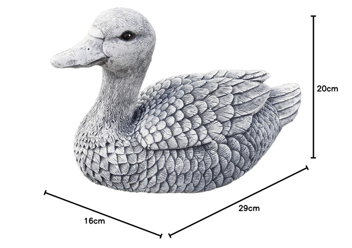 Enten-Steinfigur Steinguss handgefertigt frostfest 20x29x16 cm - Bild 10