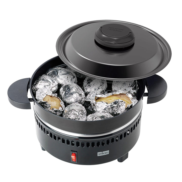 Tischgrill mit Marroniofen, Crêpes-Platte und Grillrost Multifunktion - Bild 6