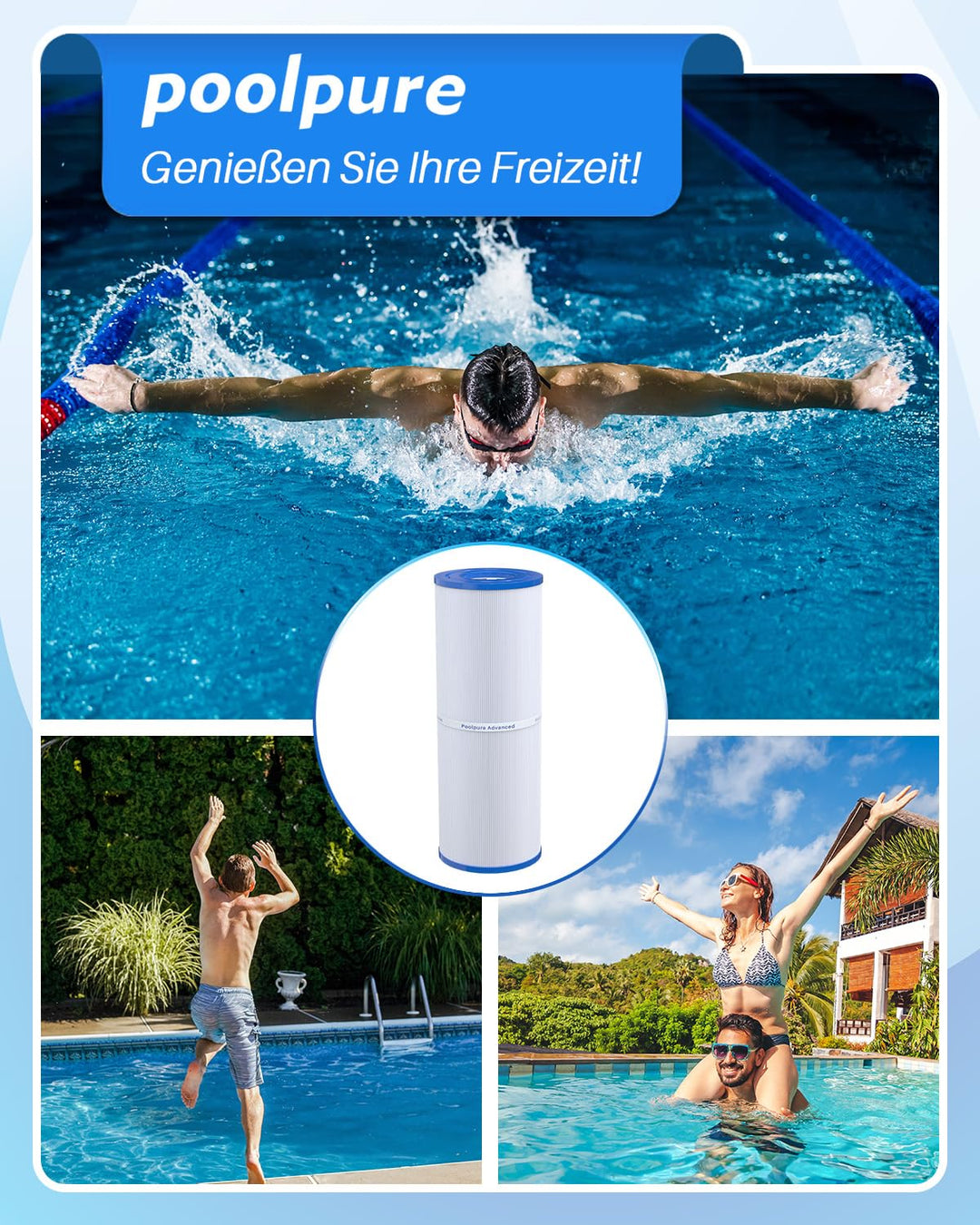 Whirlpool Filterkartusche 50 sq.ft Trilobal-Vlies 2er-Pack Ersatz - Bild 7