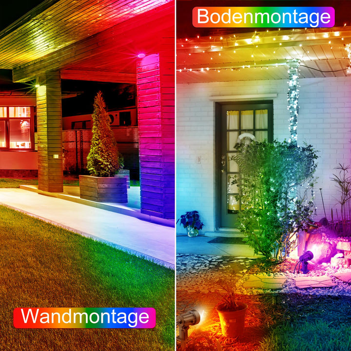 Solar Gartenleuchte RGB+Weiss 600lm IP66 mit Fernbedienung - Bild 7