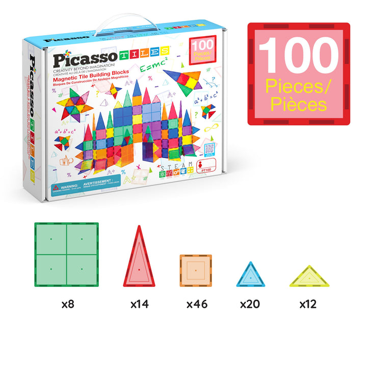 Magnetfliesen 100-teilig transparent 3D Bausteine ab 3 Jahre - Bild 3