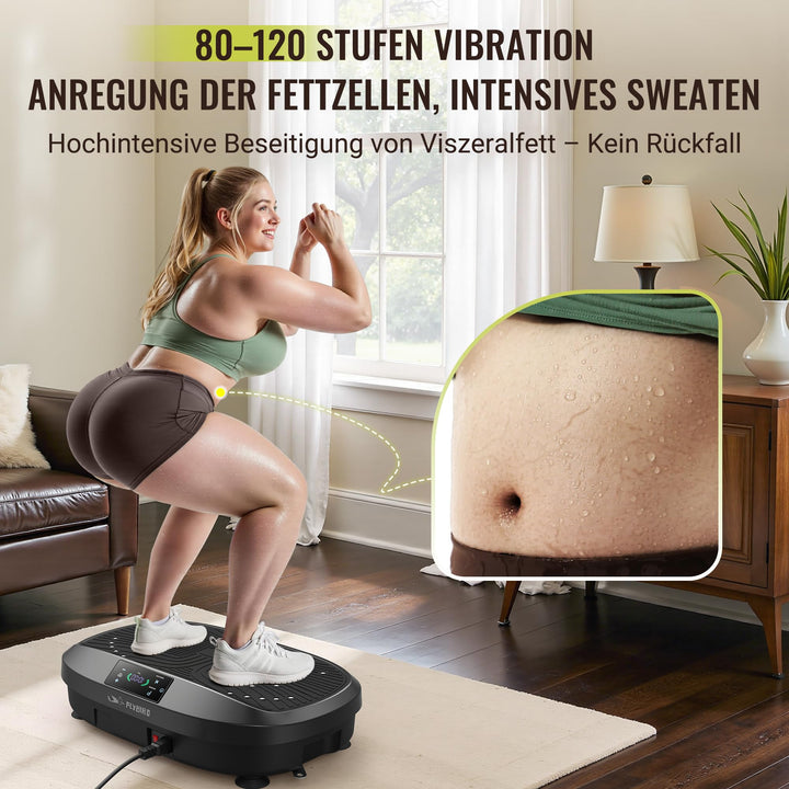 Vibrationsplatte 120 Stufen 150 kg Tragkraft mit Fernbedienung - Bild 4