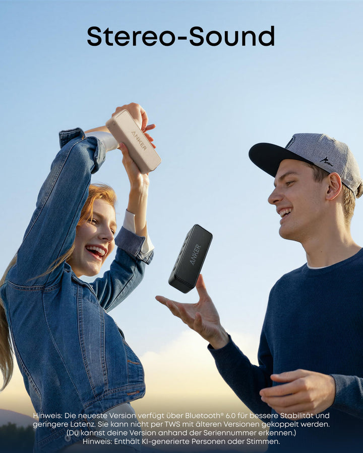 Bluetooth Lautsprecher wasserdicht IPX7 20h Akku Pink/Brown - Bild 4