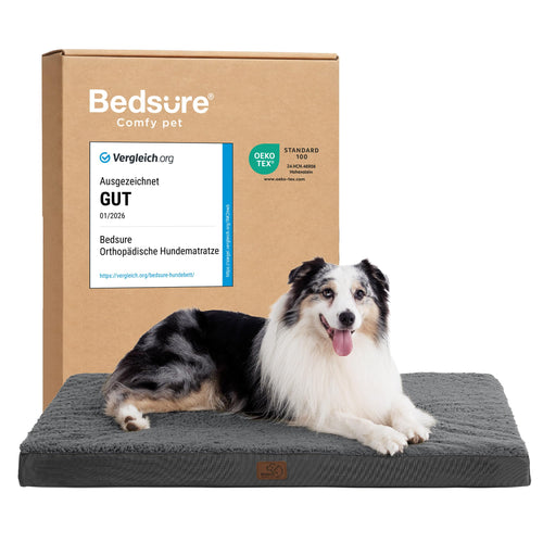 Orthopädisches Hundebett Grosse Hunde 104x74cm Sherpa waschbar