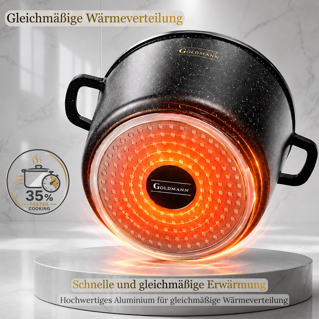 Suppentopf Aluguss 24 cm 6,2 l Keramik-Antihaft Induktion alle Herde - Bild 7