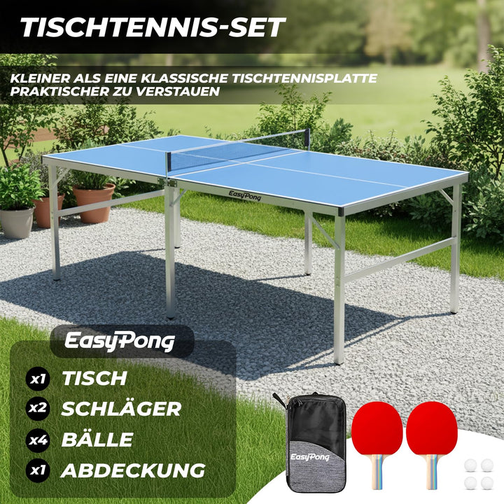 Tischtennisplatte klappbar 182x91 cm MDF Indoor &amp; Outdoor - Bild 2