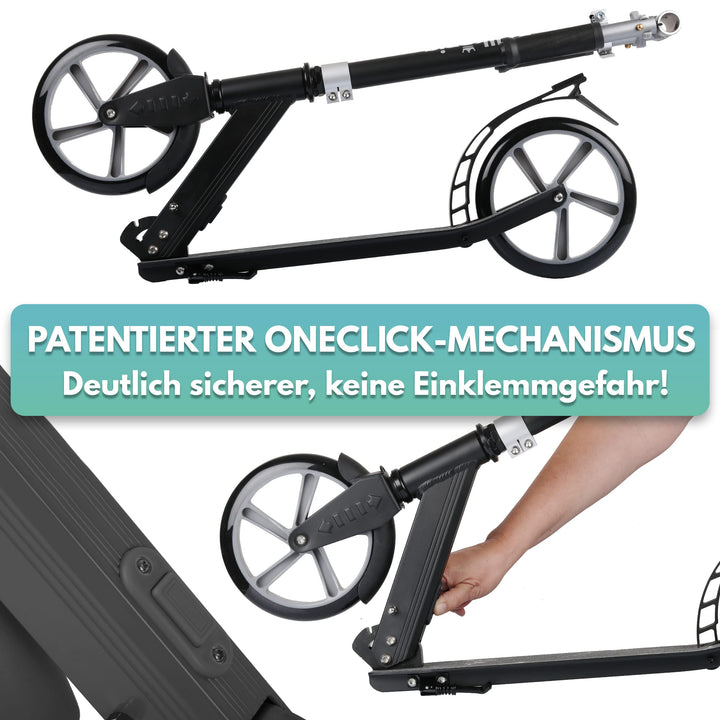Faltbarer Cityroller mit grossen Rädern für Kinder &amp; Erwachsene bis 100 kg - Bild 2