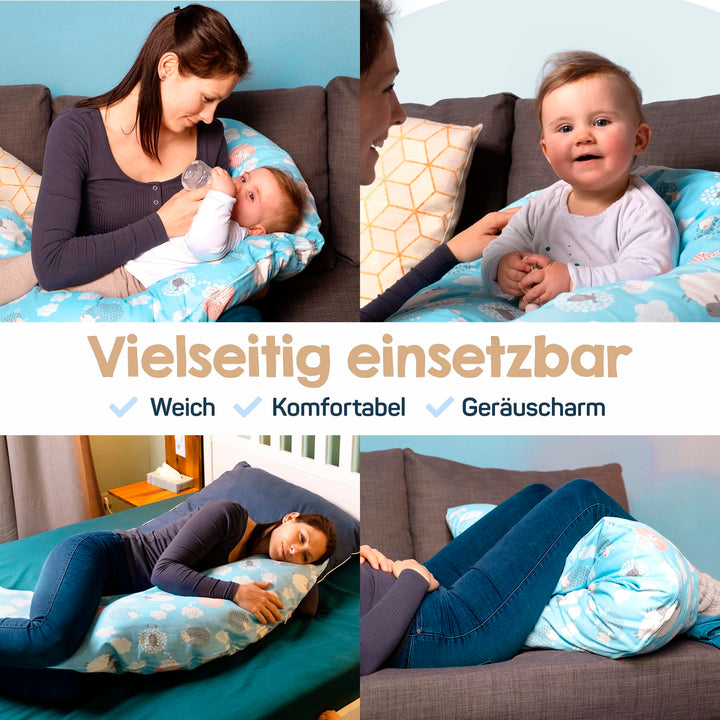 Stillkissen XXL Seitenschläferkissen Baumwolle-Polyester Big Stars Grau - Bild 2
