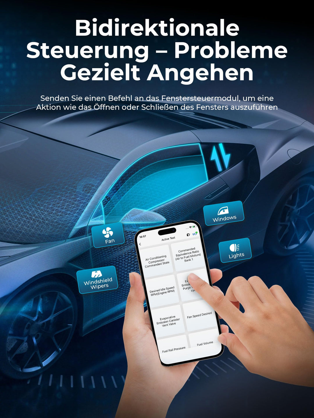 OBD2 Diagnosegerät Bluetooth für iOS &amp; Android 8+ Reset-Funktionen - Bild 7