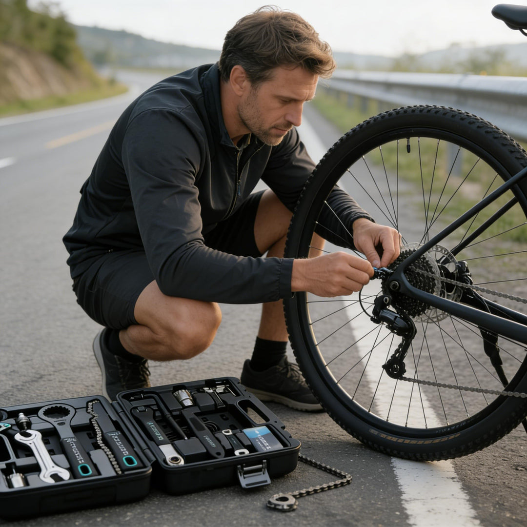 Fahrrad Reparaturset 22-teilig Kohlenstoffstahl im Tragekoffer - Bild 9