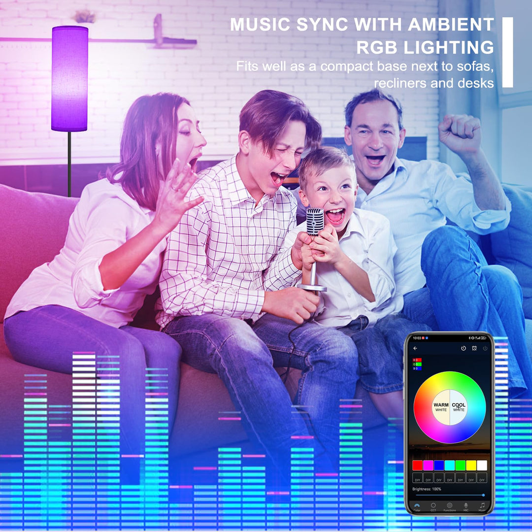 Stehlampe RGB dimmbar mit Fernbedienung App-Steuerung 170cm - Bild 8