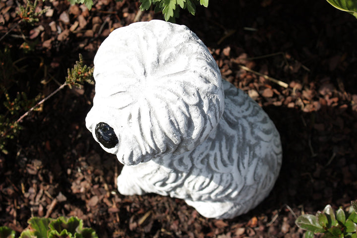 Gartenfigur Bobtail Hund Steinguss frostfest bis -30°C, 27 cm - Bild 6