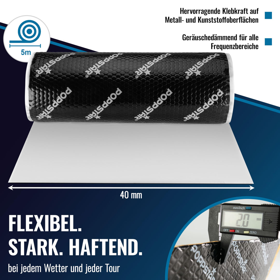 Alubutyl Dämmmatte Auto selbstklebend 2mm 2m² gegen Vibrationen - Bild 2