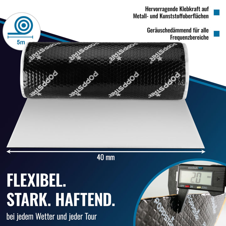 Alubutyl Dämmmatte Auto selbstklebend 2mm 2m² gegen Vibrationen - Bild 2
