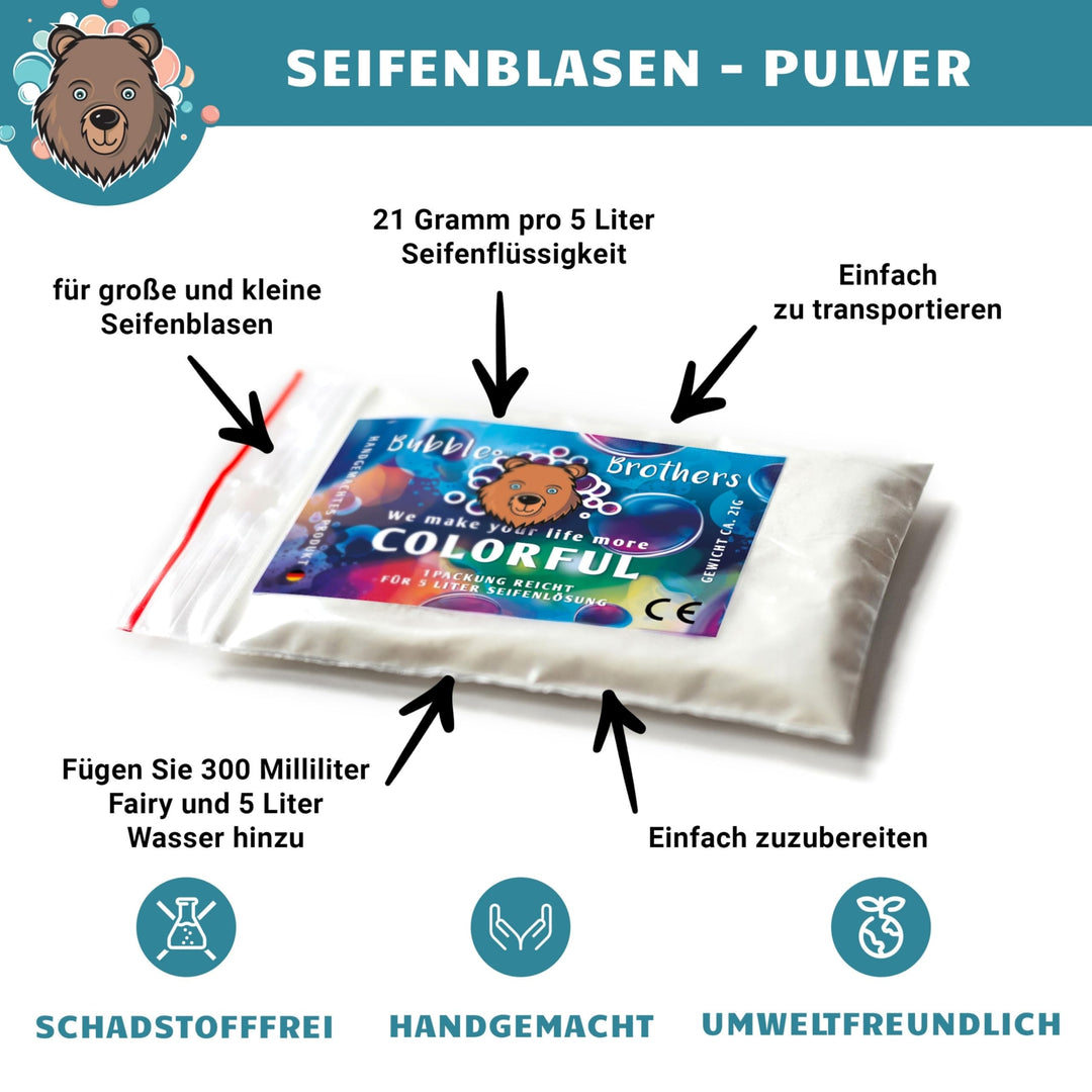 Riesenseifenblasen Set 6-teilig 10 Liter Konzentrat für Kinder und Events - Bild 3