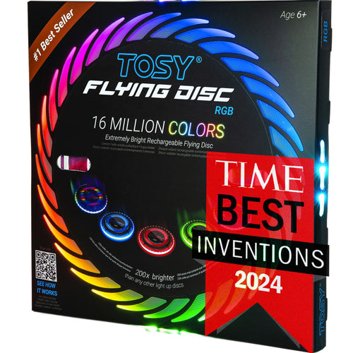 LED Frisbee 108 RGB-LEDs 16 Mio. Farben wiederaufladbar wasserdicht
