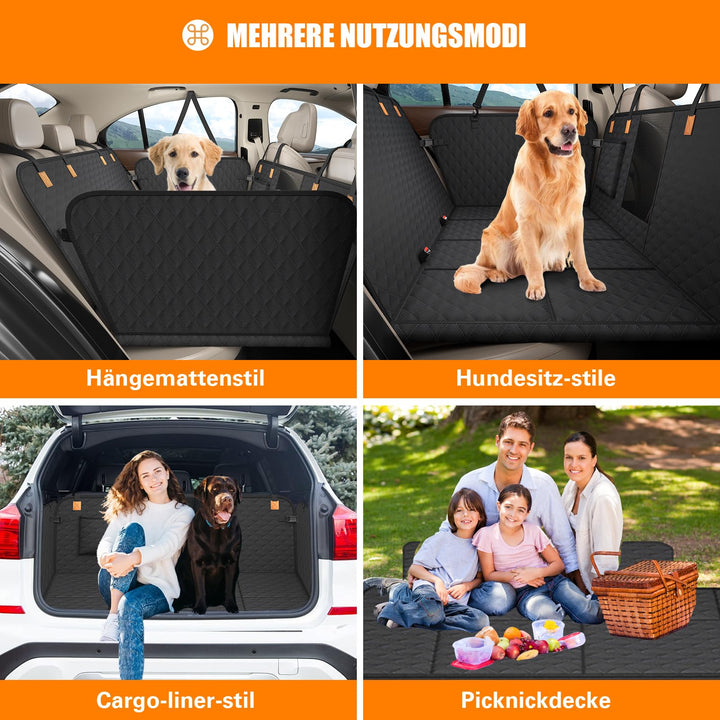 Hunde Rücksitzschutz Auto 127x62cm wasserdicht mit Hartschale - Bild 7