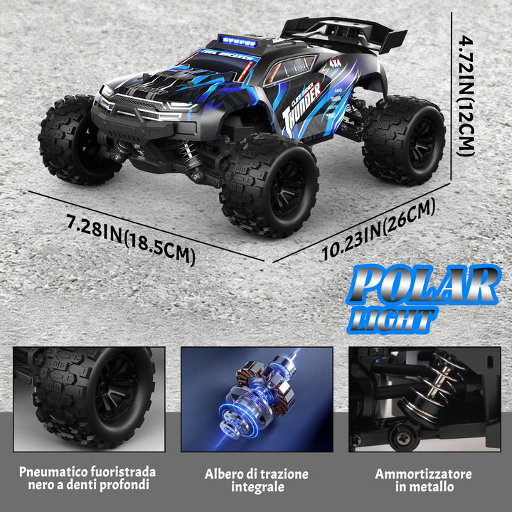 RC Auto 4WD Offroad 1:18 mit 2 Akkus 40 km/h Allradantrieb - Bild 6