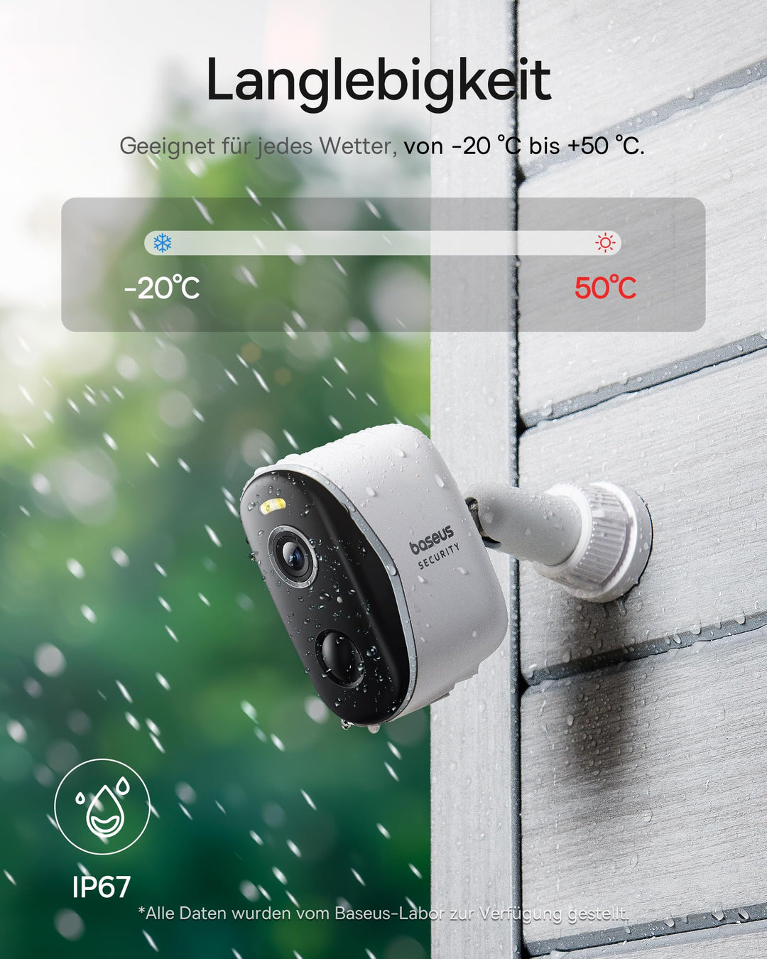 Überwachungskamera Aussen Kabellos 2K HD 145° Weitwinkel 3er-Set - Bild 4