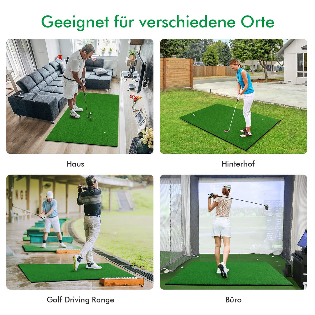 Golf Abschlagmatte 150x100 cm mit 3 Gummi-Tees für Indoor &amp; Outdoor - Bild 9