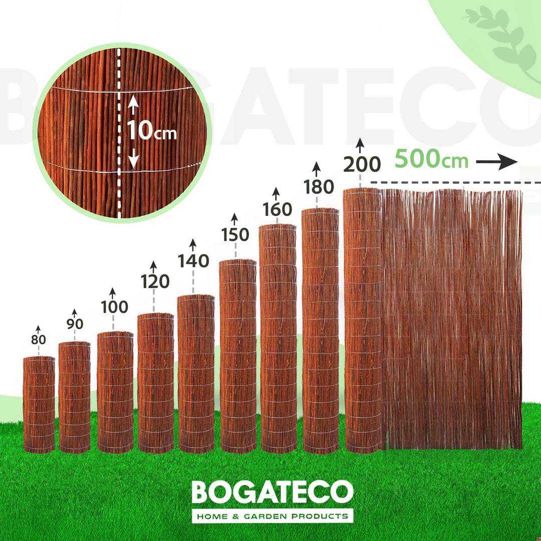 Weidenmatte Sichtschutz Zaun Holz 120 cm hoch 500 cm lang Garten - Bild 9