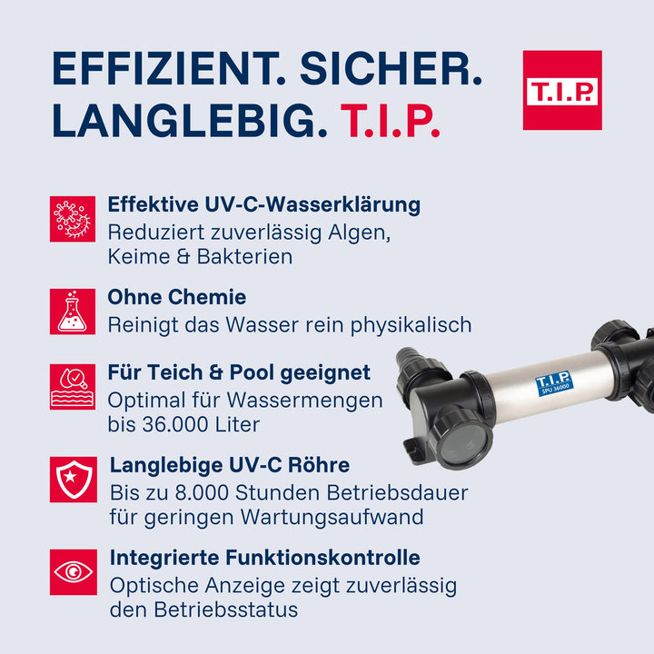 UV-C Strahler Edelstahl für Pool und Teich bis 36.000 l, 36 Watt - Bild 5