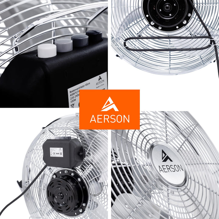 Bodenventilator 50cm Aluminium Turbinen-Design 120W 3 Stufen - Bild 8