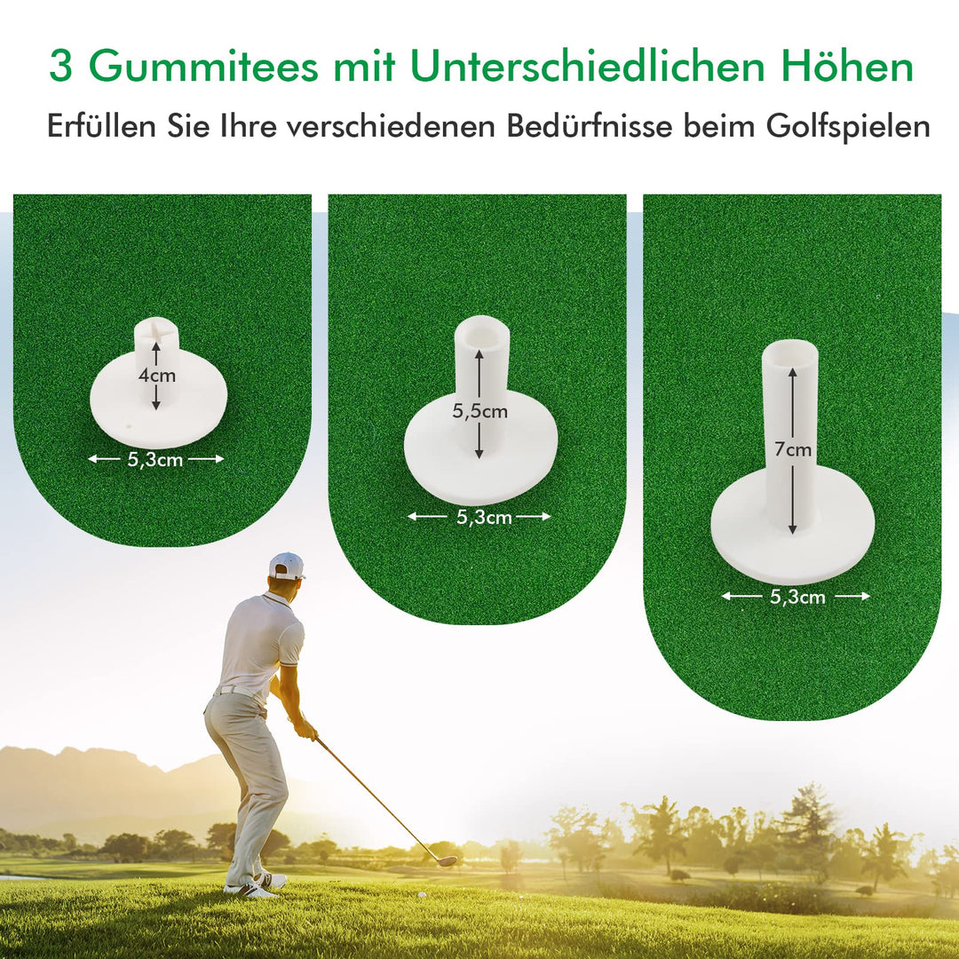 Golf Abschlagmatte 150x100 cm mit 3 Gummi-Tees für Indoor &amp; Outdoor - Bild 4