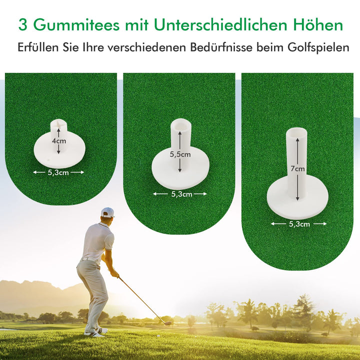 Golf Abschlagmatte 150x100 cm mit 3 Gummi-Tees für Indoor &amp; Outdoor - Bild 4