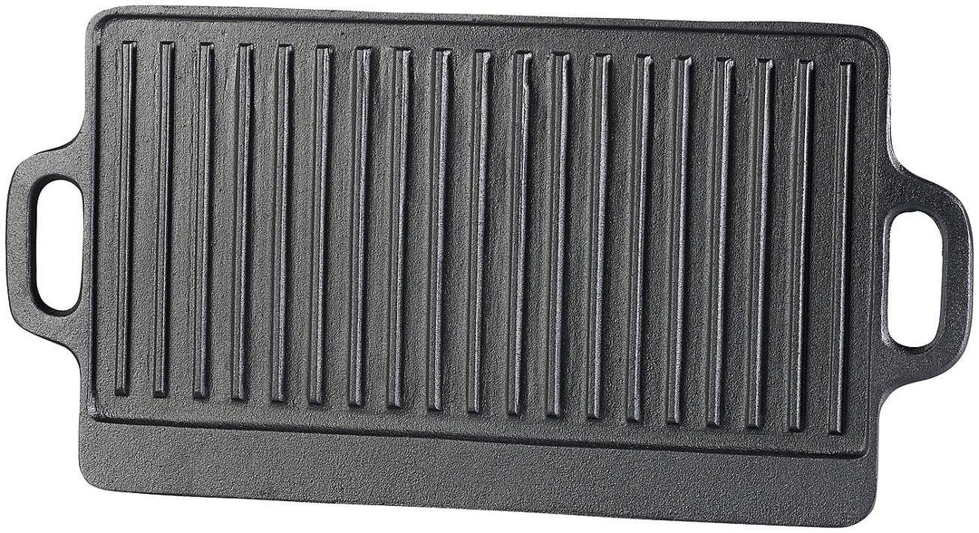 Gusseisen Grillplatte Wende-Set 2-teilig 46x23 cm für Grill und Ofen - Bild 3