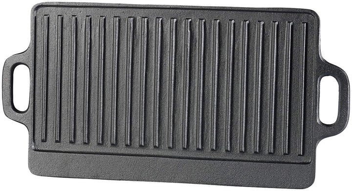 Gusseisen Grillplatte Wende-Set 2-teilig 46x23 cm für Grill und Ofen - Bild 3