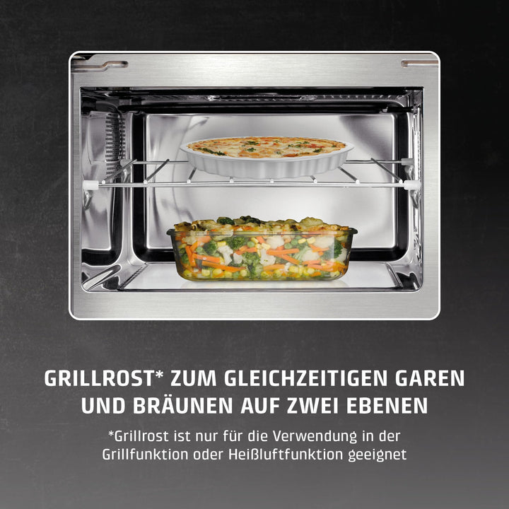 Mikrowelle mit Grill Keramikboden 20 Liter 2 Ebenen Edelstahl - Bild 7