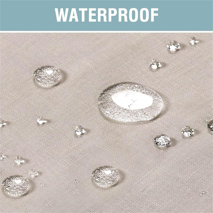 Outdoor Vorhang Leinenoptik wasserdicht halbtransparent 2er Set 213x132 cm - Bild 4