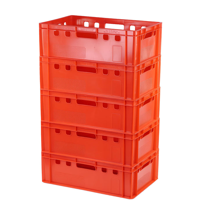 Stapelbox HDPE lebensmittelecht 60x40x20 cm 40 L 5er-Set