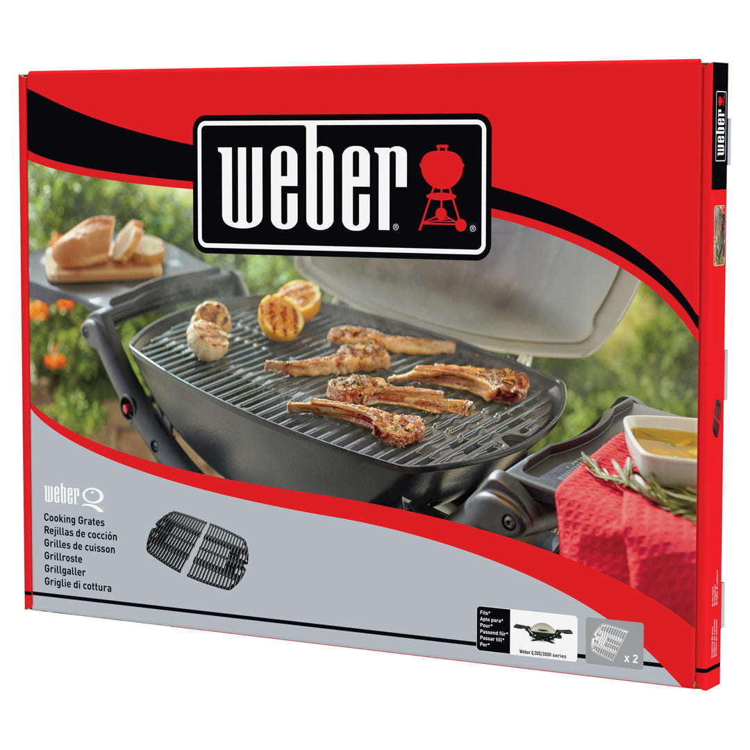 Grillrost Gusseisen zweiteilig für Weber Q 200/2000 Gasgrill - Bild 6