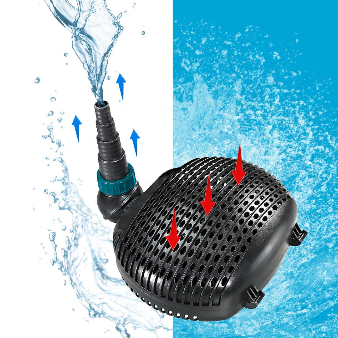 Teichpumpe 68W 10000 l/h Keramikwelle fuer Filter und Wasserfall - Bild 6