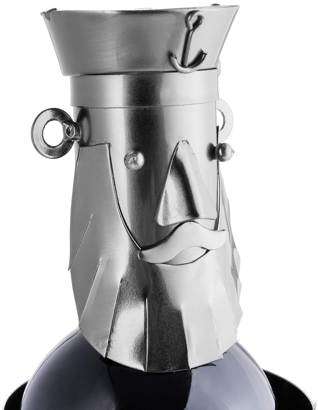 Weinflaschenhalter Kapitän Metall Deko-Figur mit Grußkarte - Bild 6
