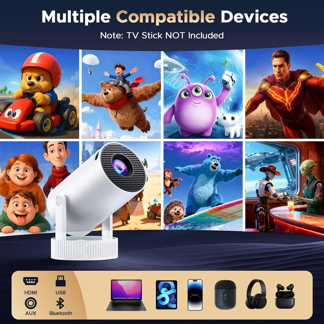 Mini Beamer Akku 4K Android 11 WiFi 6 220° Rotation Heimkino - Bild 8