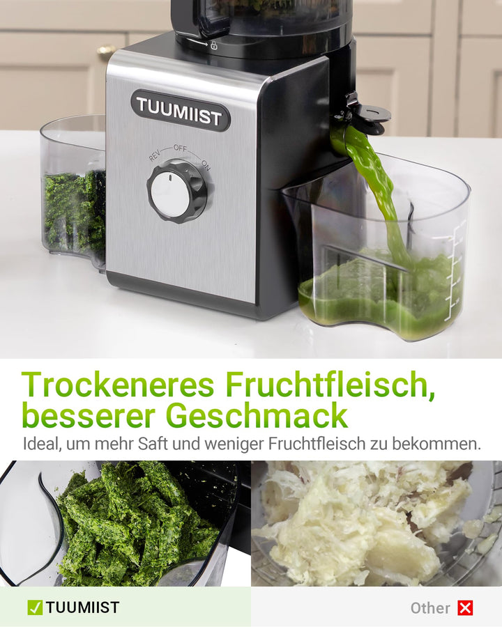 Slow Juicer XXL 150mm Einfülltrichter 3L fuer ganze Fruechte - Bild 5