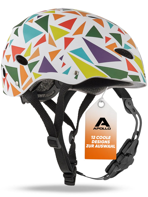 Skaterhelm Kinder mit Drehrad-Anpassung, In-Mold, Retro-Design
