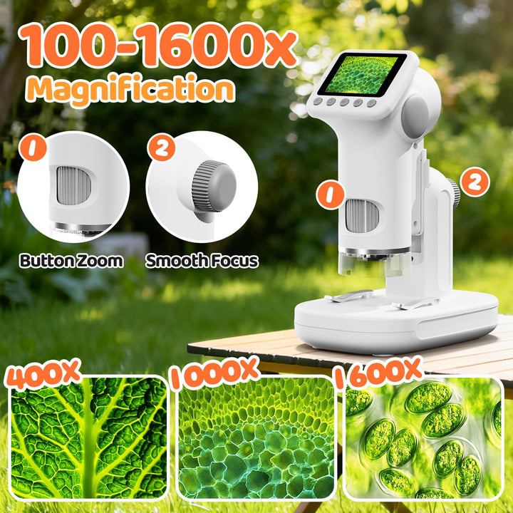 Kindermikroskop 1600x mit 2-Zoll-IPS-Display und 48-MP-Kamera - Bild 3