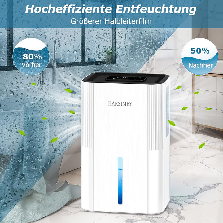 Luftentfeuchter elektrisch 2800ml mit Timer und LED-Licht für Schlafzimmer - Bild 2