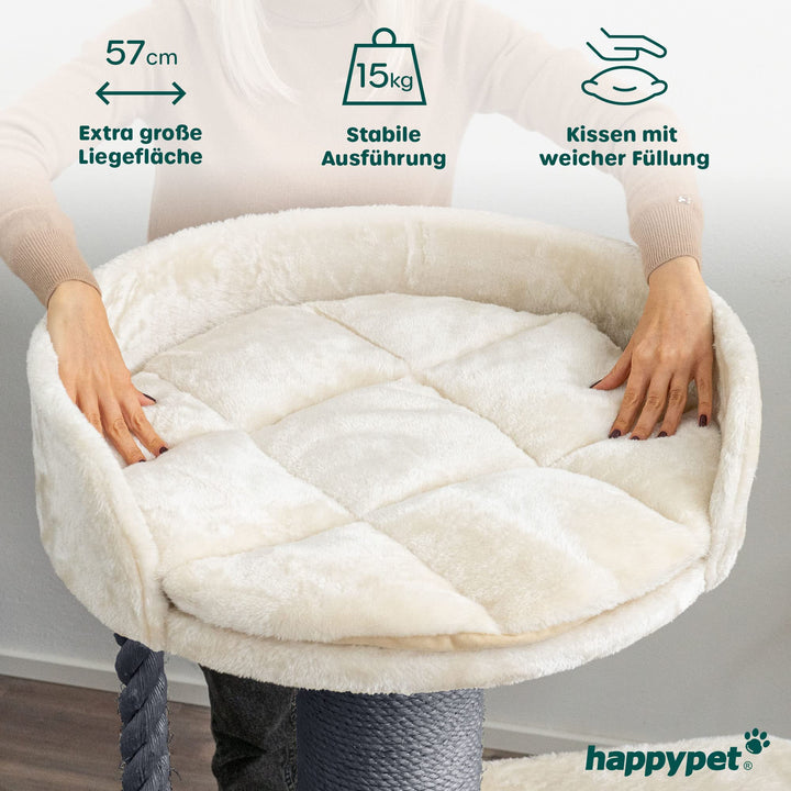Kratzbaum grosse Katzen Natursisal 120 cm Stamm Ø 18 cm - Bild 6