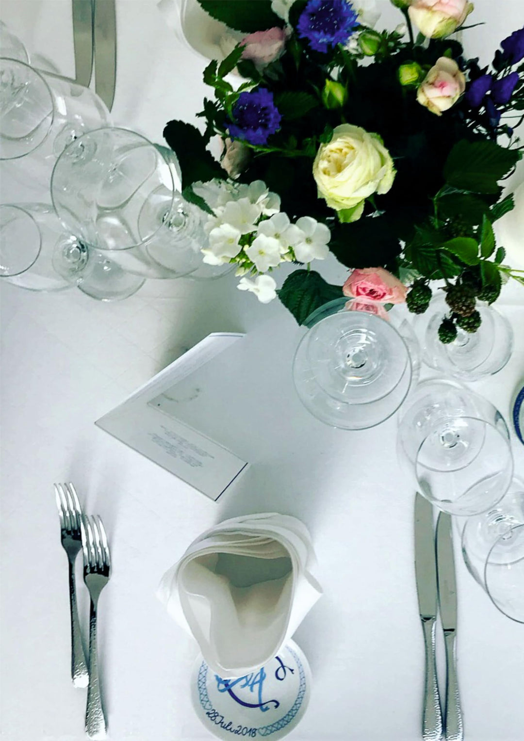 Dessertgabeln 6er-Set Edelstahl 18/10 Hammerschlag-Design poliert - Bild 7