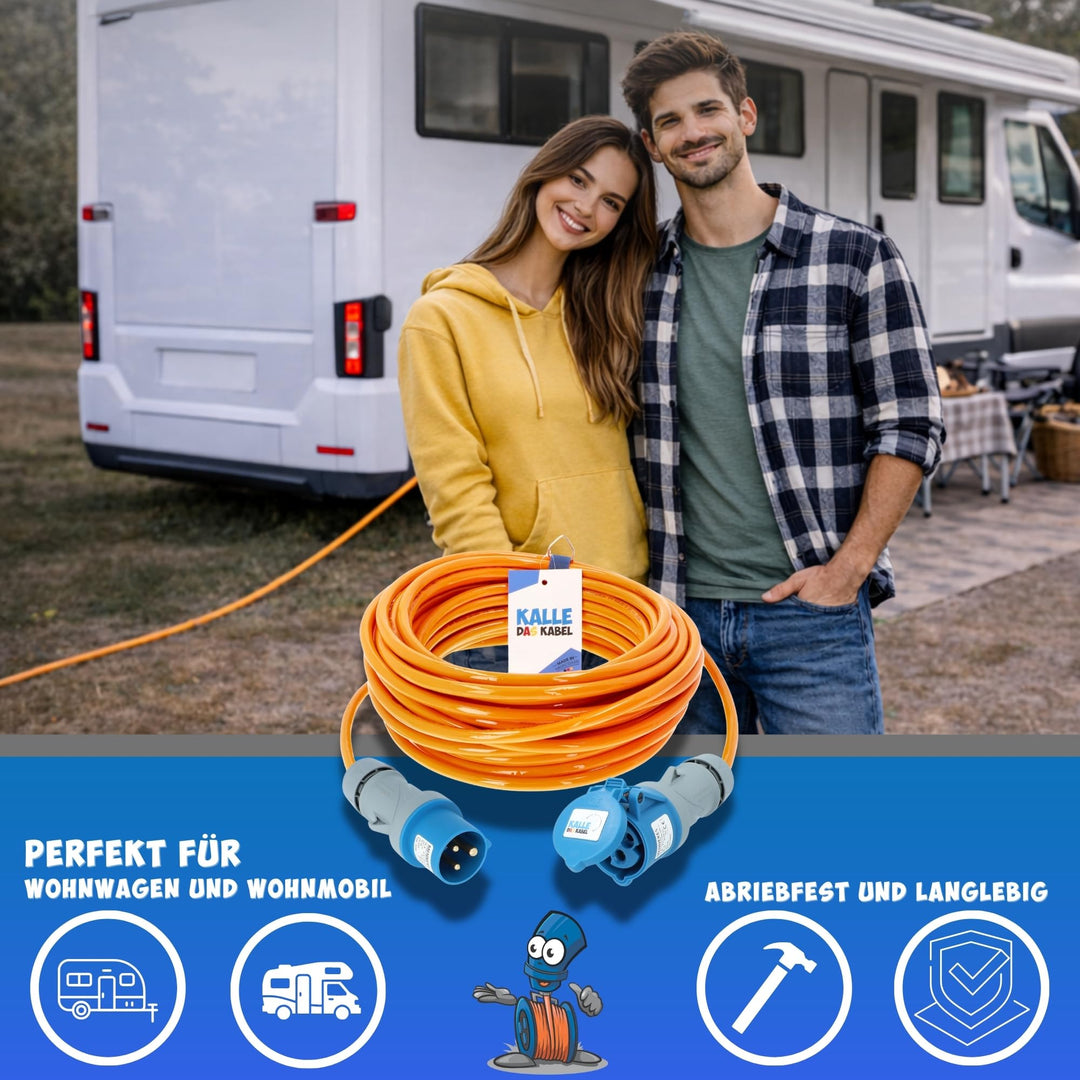 CEE Verlängerungskabel 3G 2,5mm² 25m PUR Aussenbereich orange - Bild 6