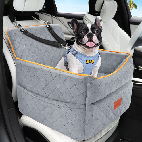 Hundeautositz Sitzerhöhung für kleine bis mittlere Hunde mit Aufbewahrungstaschen