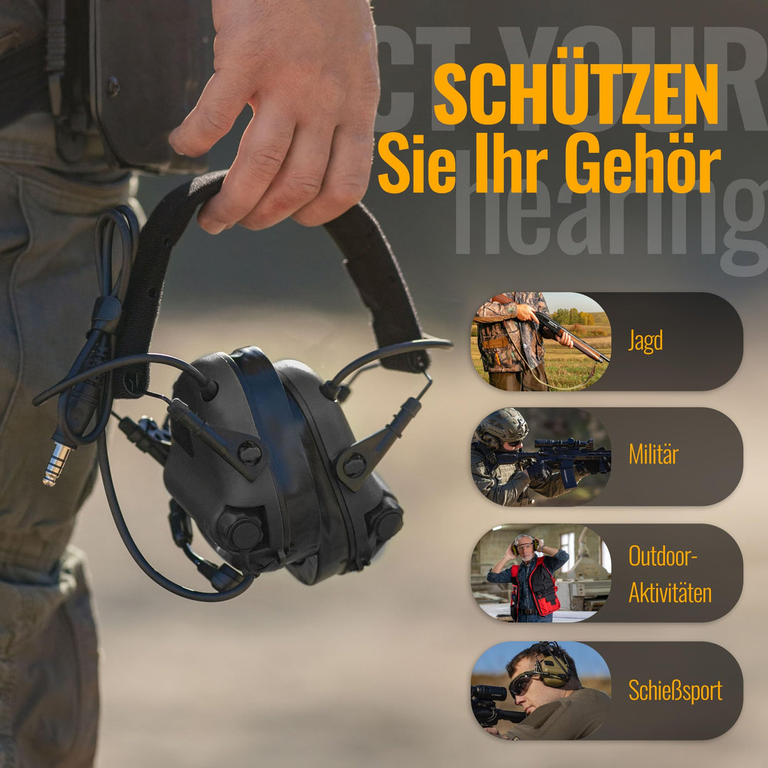 Elektronisches Helm-Headset mit Gehörschutz 22 dB NRR IPX5 Mikrofon - Bild 8